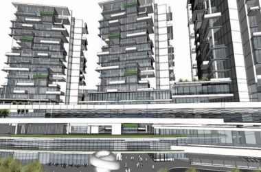 Modern High-Rise Office Building Model in SketchUp-BIM WORLD