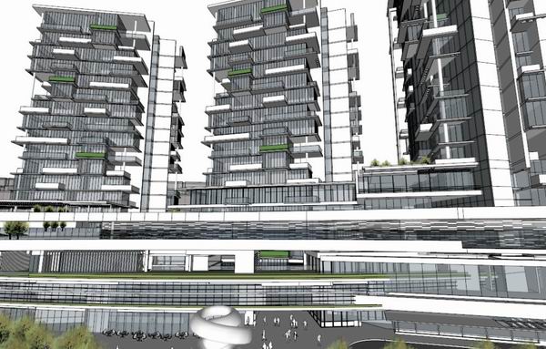 Modern High-Rise Office Building Model in SketchUp