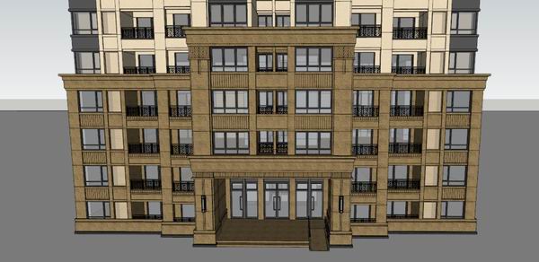 Classic-Style Super Tall Residential Model in SketchUp