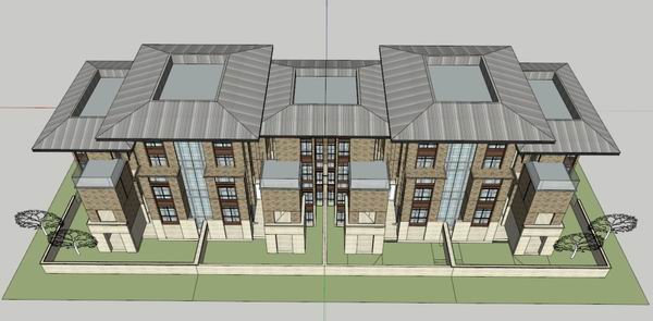 SketchUp Residential Models: High-Rise Apartments, Garden Villas, and Classic Designs