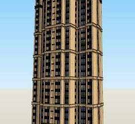 SketchUp Residential Model | Super-Tall Classical-Style Home-BIM WORLD