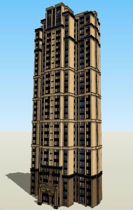 SketchUp Residential Model | Super-Tall Classical-Style Home