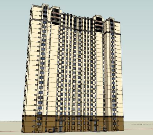 SketchUp Residential Models: Classical Style High-Rise Buildings