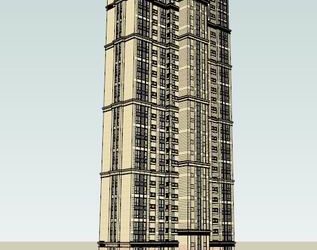 SketchUp Residential Design | Super-Tall Classical Style Home-BIM WORLD