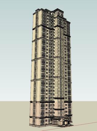 SketchUp Residential Design | Super-Tall Classical Style Home
