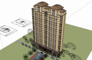 SketchUp Residential Models: Classical-Style High-Rise Buildings-BIM WORLD
