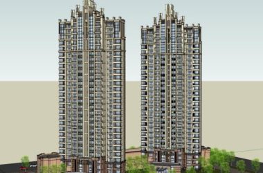 SketchUp Residential Models: High-Rise Buildings in Classical Style-BIM WORLD