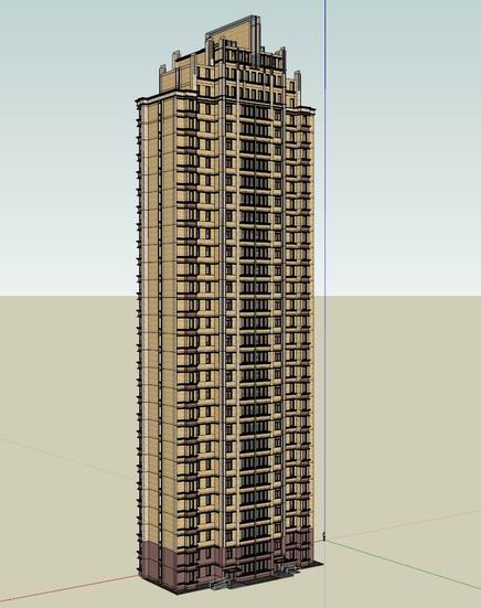 SketchUp Residential Model | Super Tall Classical-Style Home