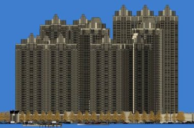 SketchUp Residential Model: High-Rise Living with Ground-Floor Commercial Space in Classic Style-BIM WORLD