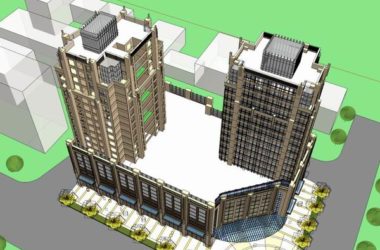 Modern High-Rise Residential SketchUp Model with Ground-Level Commercial Space-BIM WORLD