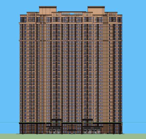 SketchUp Residential Model | Super Tall Classical-Style Home
