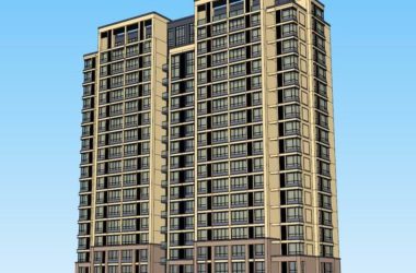 Modern High-Rise Residential Buildings | SketchUp 3D Model-BIM WORLD