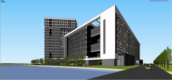 SketchUp Business Model for Modern High-Rise Apartment Residences
