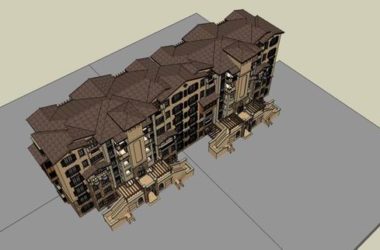Classical Multi-Story Residential Model in SketchUp-BIM WORLD
