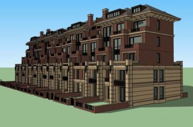 SketchUp Residential Model: Multi-Story Western Classical Style Home-BIM WORLD