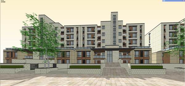 Modern Multi-Story Residential Model in SketchUp