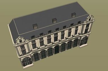 SketchUp Residential Model: Multi-Story Classical French-Style Home-BIM WORLD