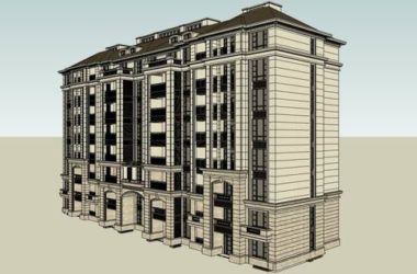Classical Multi-Story Residential Model in SketchUp-BIM WORLD