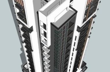 SketchUp Model of a 32-Story Modern Chinese High-Rise Residential Building-BIM WORLD