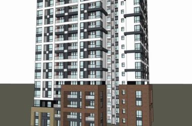 Modern 33-Story High-Rise Residential Building SketchUp Model-BIM WORLD
