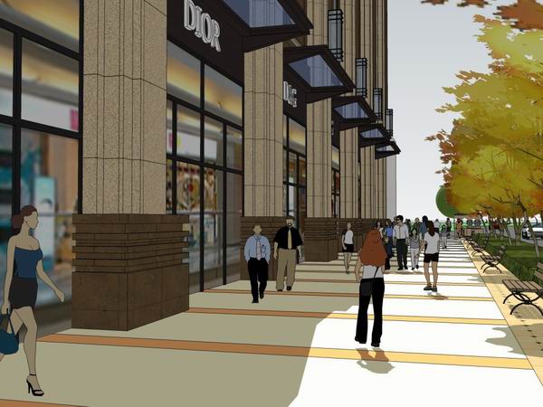 SketchUp Model: 16-Story Mixed-Use Building with Residential and Commercial Spaces in Classical Style