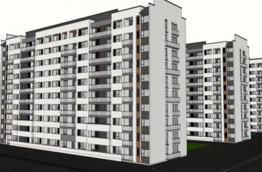 Modern 10-Story High-Rise Residential Building SketchUp Model-BIM WORLD