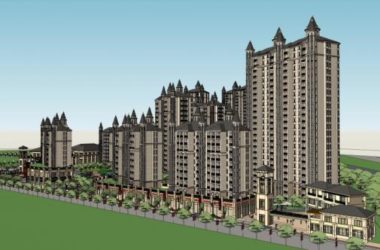 SketchUp Residential Model: 29-Story European-Style High-Rise with Commercial Street and Classic Design-BIM WORLD