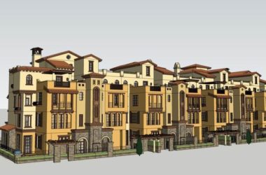 SketchUp Business Model: Classical Multi-Story Residential Apartment Design-BIM WORLD