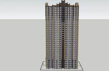 SketchUp Model of a 29-Story Classical High-Rise Residential Building-BIM WORLD