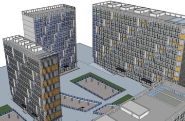 SketchUp Business Model: Modern 13-Story Mixed-Use Apartment and Commercial Building-BIM WORLD