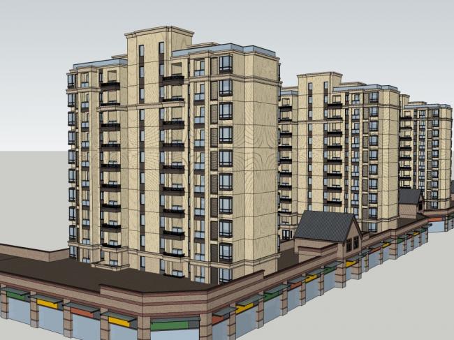 SketchUp Residential Models: High-Rise, Classical, and British-Style Homes