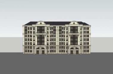 Classical Multi-Story Residential Model in SketchUp-BIM WORLD