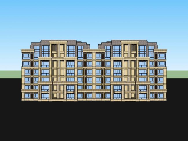 SketchUp Residential Design | Multi-Story Classical Style Apartment Building