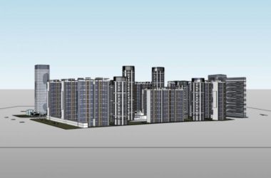 Modern High-Rise Residential Complex | SketchUp Architectural Model-BIM WORLD