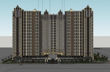 SketchUp Model of a 32-Story Classical High-Rise Residential Complex-BIM WORLD