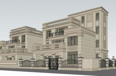 SketchUp Twin Villa Model | European Classical Residential Design-BIM WORLD
