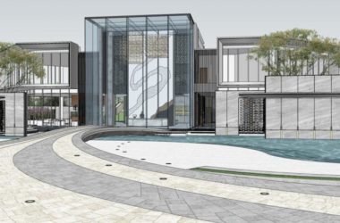 SketchUp Business Model: Designing Sales Offices with Modern Chinese Commercial Architecture-BIM WORLD