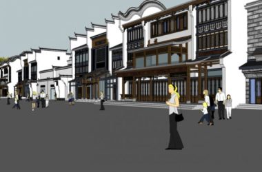 SketchUp Business Model: Small-Town Commercial Streets Featuring Huizhou Architecture in Chinese Style-BIM WORLD