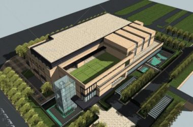 SketchUp Business Model: Multi-Story Clubhouse with Modern Stone Commercial Design-BIM WORLD
