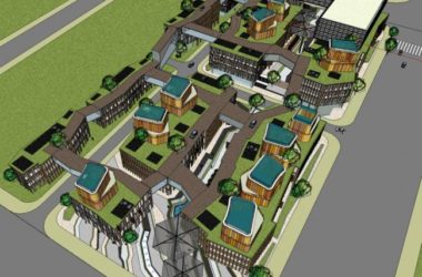 SketchUp Business Model: Modern Multi-Story Commercial Street Design-BIM WORLD