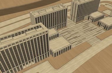 Modern High-Rise Office Building Model in SketchUp-BIM WORLD