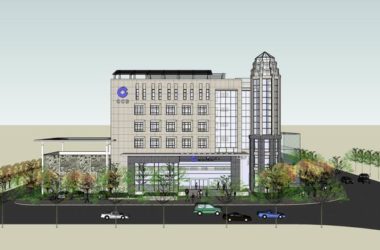 Modern Multi-Story Office Building Model in SketchUp-BIM WORLD