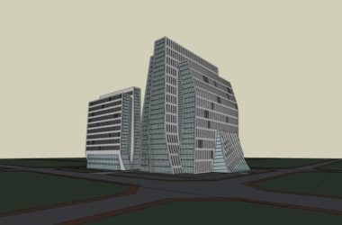 Modern High-Rise Office Building Model in SketchUp-BIM WORLD