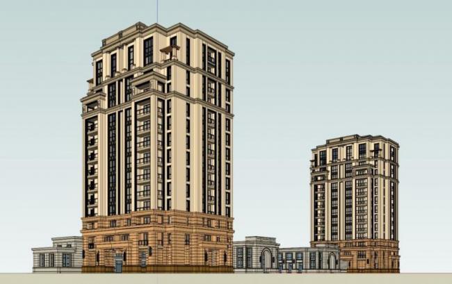 SketchUp Residential Models | Classical Style High-Rise Buildings