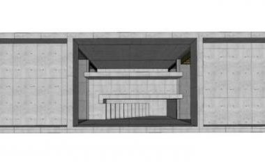 Modern Low-Rise Residential Model in SketchUp Inspired by Tadao Ando and Juyoshi's Longhouse-BIM WORLD