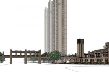 SketchUp Business Model: Classical-Style Low-Level Clubhouse Design-BIM WORLD