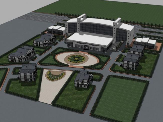 Modern Multi-Story Hotel Model in SketchUp