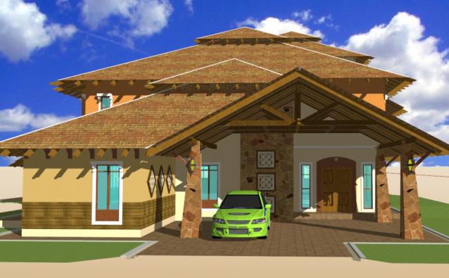 Multi-Story Classical Style Hotel and Vacation Villa Model in SketchUp
