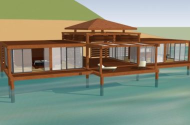 Classical Multi-Story Shallow Resort Hotel SketchUp Model-BIM WORLD