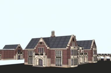 SketchUp Business Model: European Classical Style Low-Rise Clubhouse Design-BIM WORLD